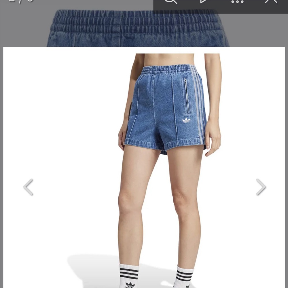 Adidas Blue Denim Athletic Shorts for Active Comfort